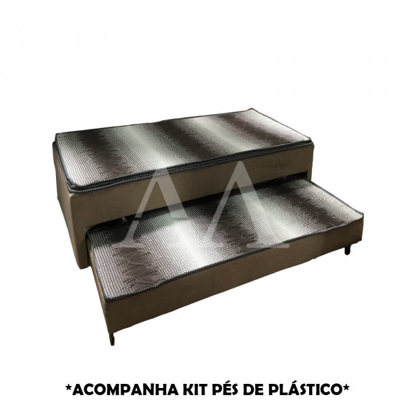 CAMA BOX D28 88X188X42 C/AUXILIAR RUBI C/PILLOW