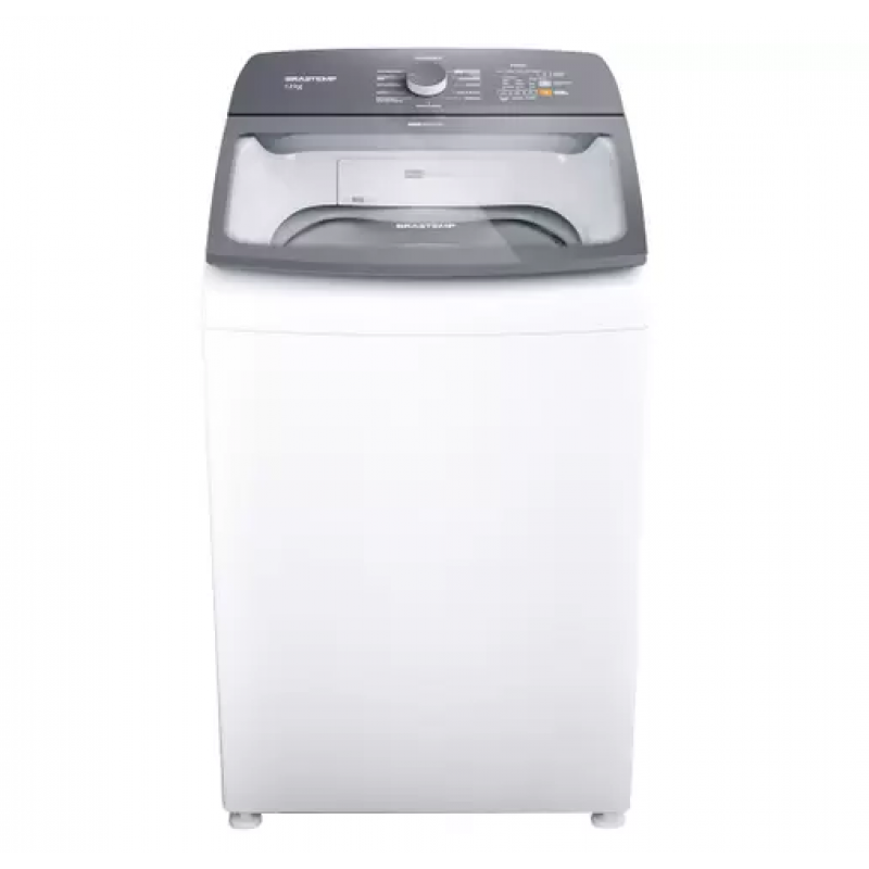 LAVADORA DE ROUPAS BRASTEMP 12KG CESTO INOX - 12 PROGRAMAS DE LAVAGEM BRANCA BWK12AB